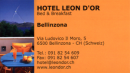Hotel Leon d'Or, Bellinzona